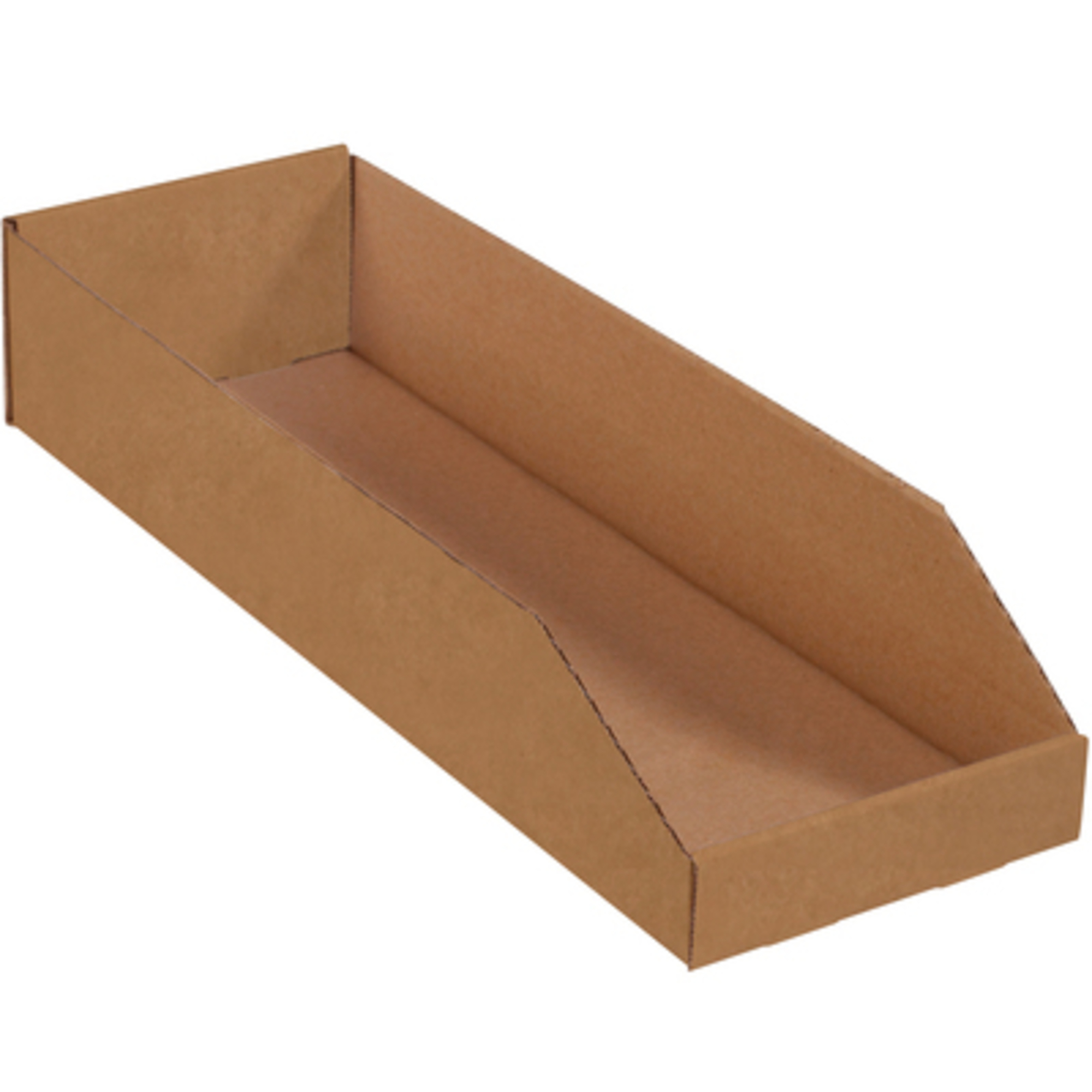 Stock Packaging Kraft Bin Boxes — 8in. x 24in. x 4.5in., 50 Pcs, Model# BINMT824K